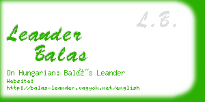 leander balas business card